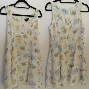 Limited floral light beige dress, size 6
